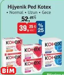 KOTEX HİJYENİK PED KOTEX HİJYENİK PED